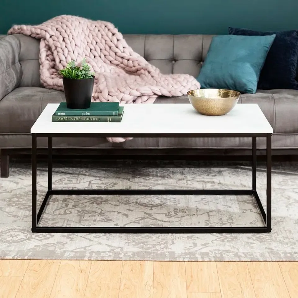 BOXED ANNA FRAME COFFEE TABLE FINISH MARBLE (1 BOX)