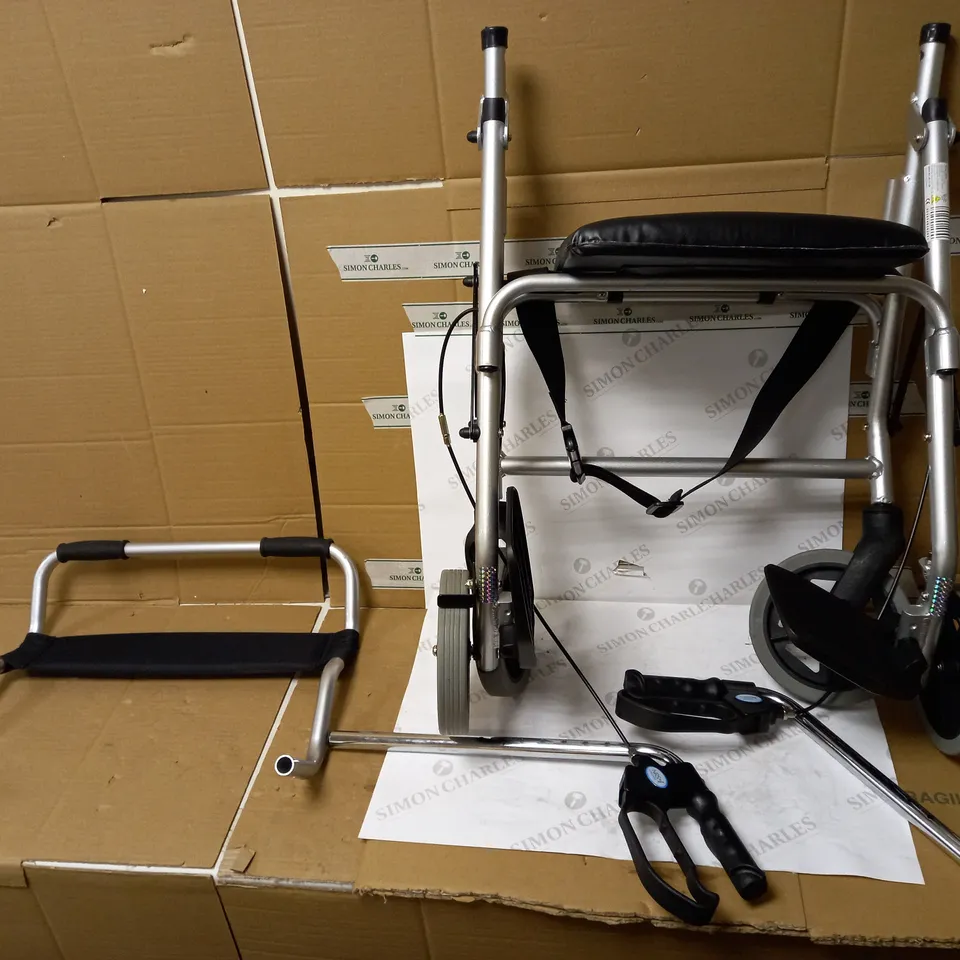NRS HEALTHCARE 2-IN-1 ROLLATOR AND TRANSIT CHAIR M58203
