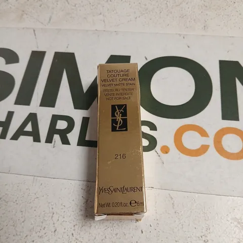 YVES SAINT LAURENT TATOUAGE COUTURE VELVET CREAM LIPSTICK – SHADE 216