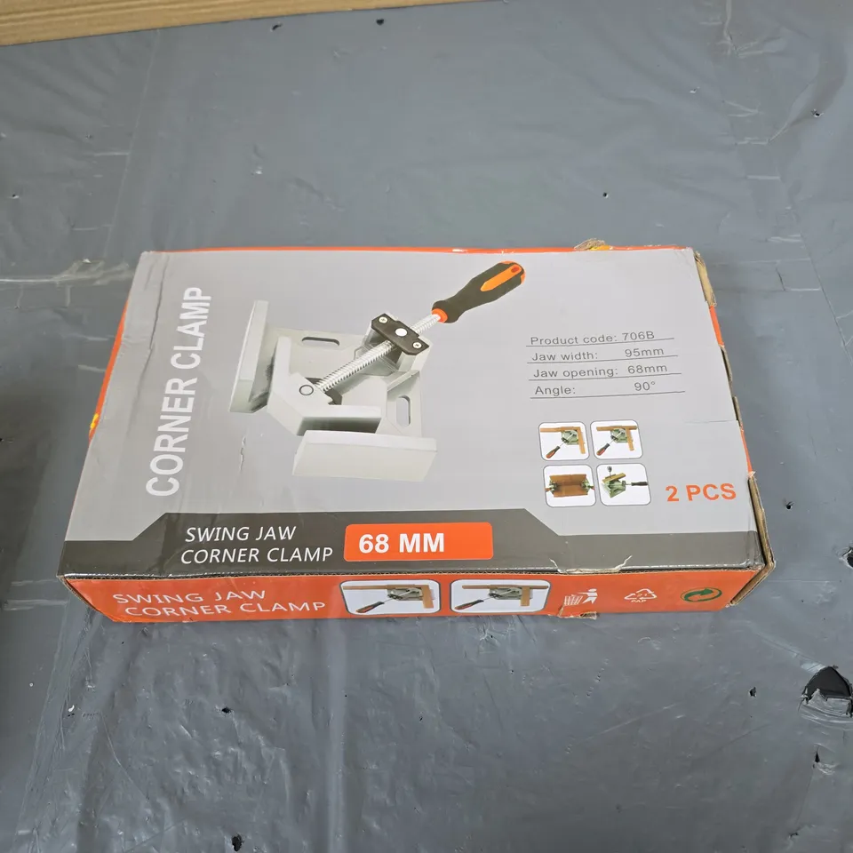 SWING JAW CORNER CLAMP – 68 MM (2-PACK), BOXED