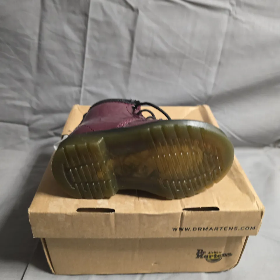 BOXED PAIR OF DR.MARTENS 1460 PATENT SHOES - UK SIZE 3 - KIDS