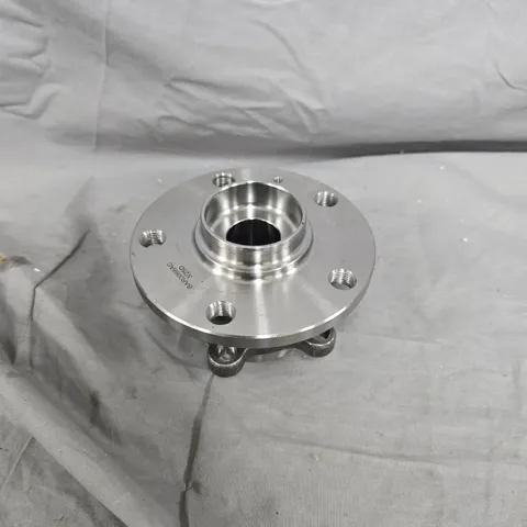 Machined metal hub flange with five bolt holes – automotive part