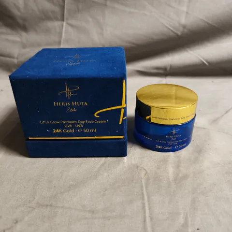 HERIS HUTA ELITE 24K GOLD LIFT & GLOW PREMIUM DAY FACE CREAM – 50 ML (BOXED)