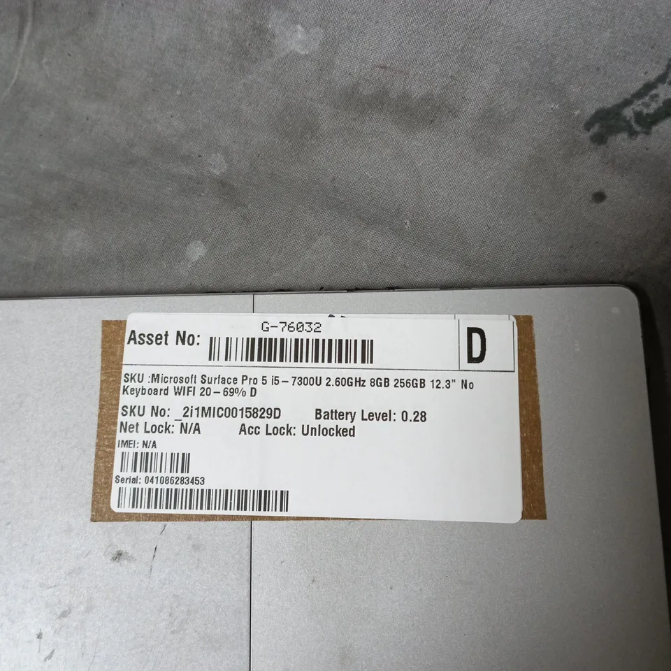 MICROSOFT SURFACE PRO 5 (I5-7300U) 8GB/256GB 12.3-INCH TABLET WITH KEYBOARD – SILVER