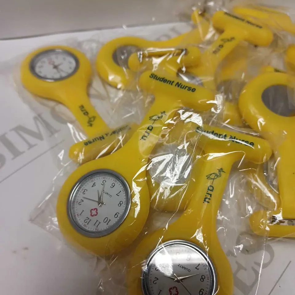 LOT OF APPROX 12 YELLOW STUDENT NURSE POCKET WATCHES