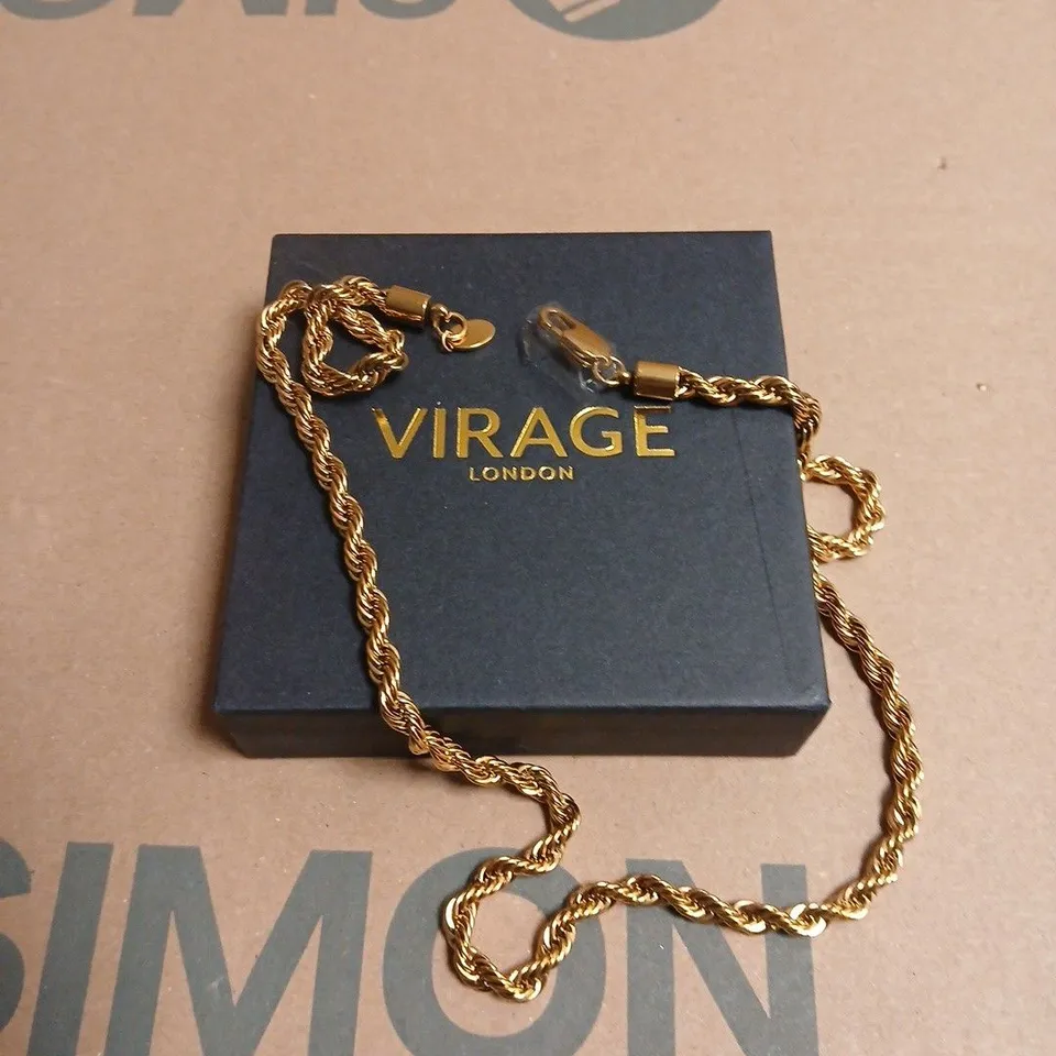 VIRAGE LONDON GOLD-TONE ROPE CHAIN NECKLACE