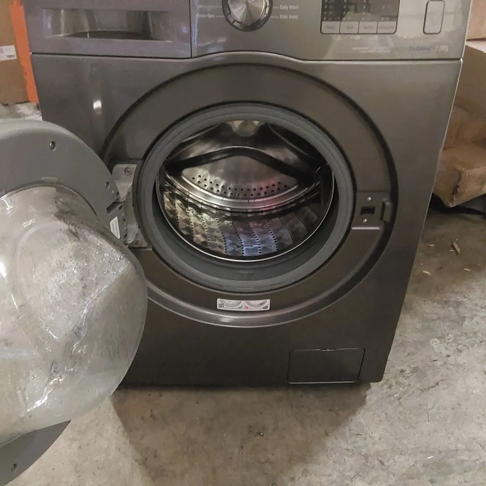 SAMSUNG 7KG ECOBUBBLE WASHING MACHINE IN SILVER