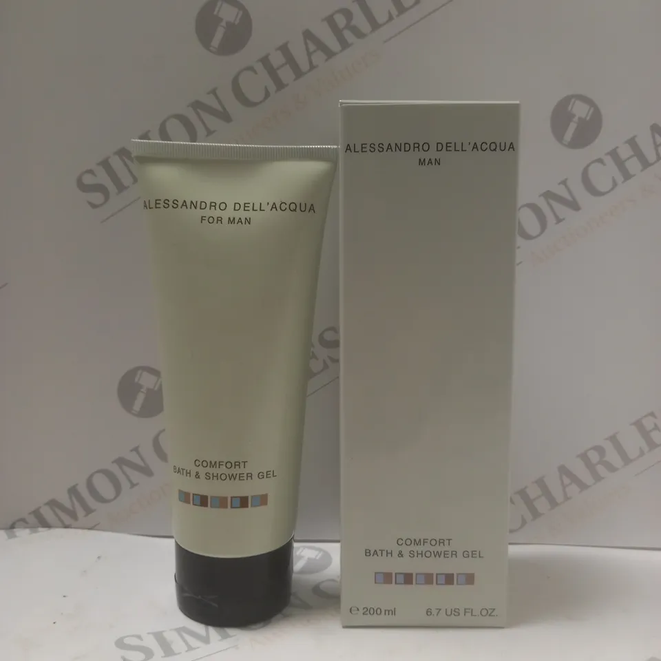 4 BOXED ALESSANDRO DELL'ACQUA MAN COMFORT BATH & SHOWER GEL - 4 X 200ML