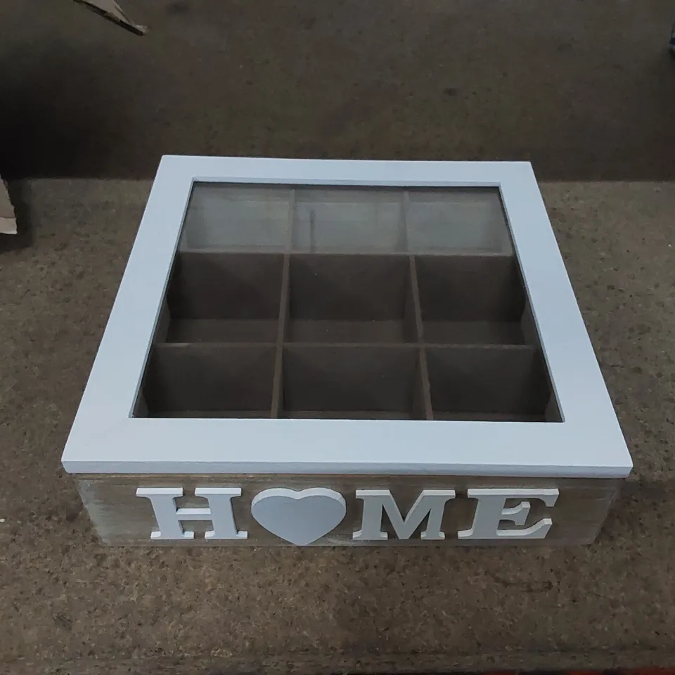 BOXED GOUDY 9 COMPARTMENT TEA ORGANISER BOX 