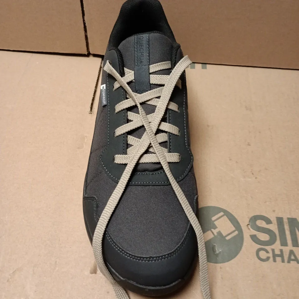 UNBOXED PAIR OF QUECHUA WATERPROOF SHOES IN DARK GREY - UK 12.5