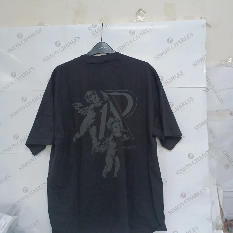represent cherub initial t shirt - jet black large 