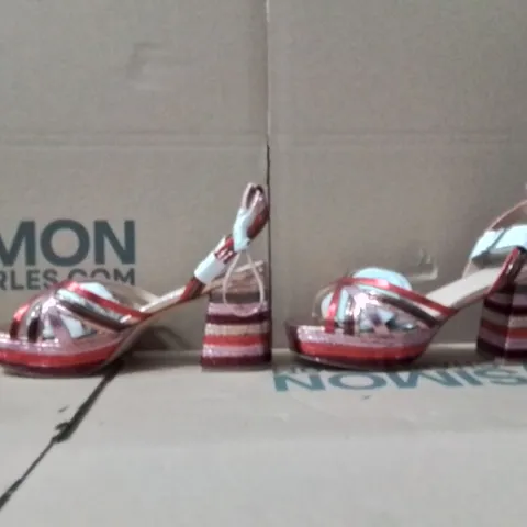 BOXED BRAND NEW APPROXIMATELY 6 SIMPLY BE PATSY WIDE WOMEN'S SHOES MULTI COLOUR SIZE UK8