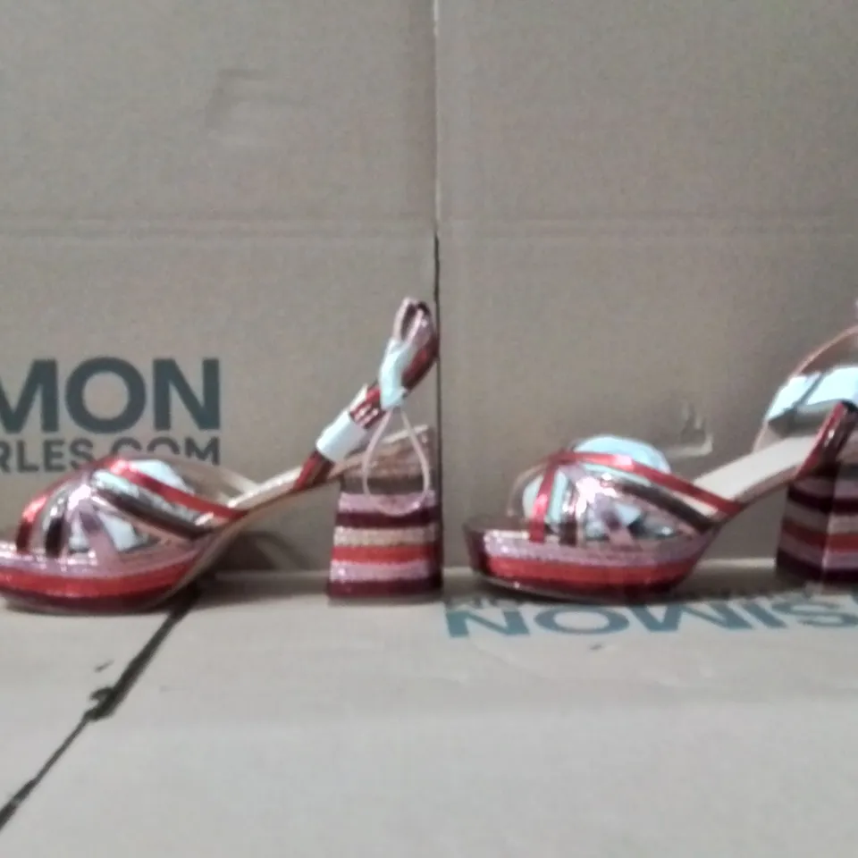 BOXED BRAND NEW APPROXIMATELY 6 SIMPLY BE PATSY WIDE WOMEN'S SHOES MULTI COLOUR SIZE UK8