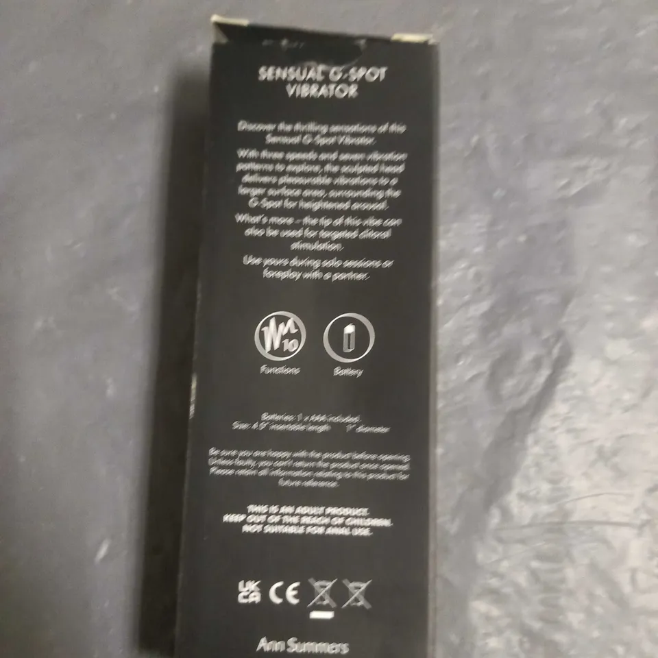 BOXED ANN SUMMERS SENSUAL G-SPOT VIBRATOR