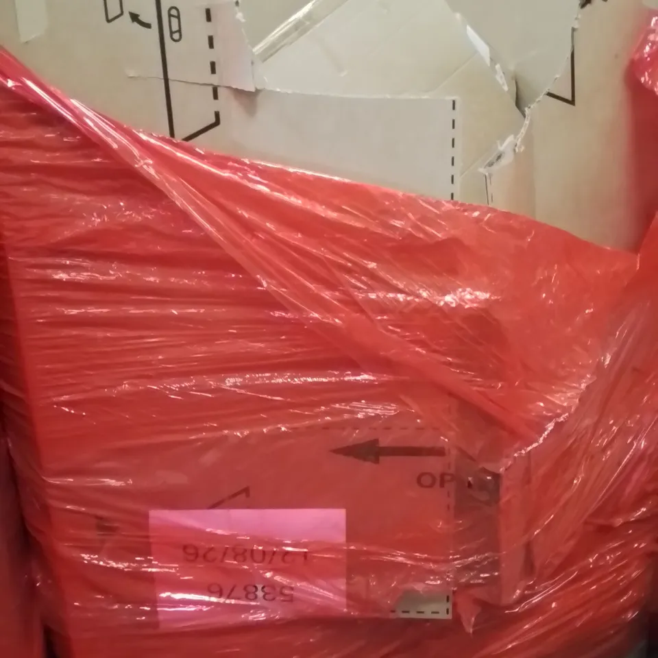 PALLET OF ASSORTED HOUSEHOLD GOODS AND PRODUCTS TO INCLUDE;GAMING MACHINE,TILTING TV MOUNT,PICTURE FRAME