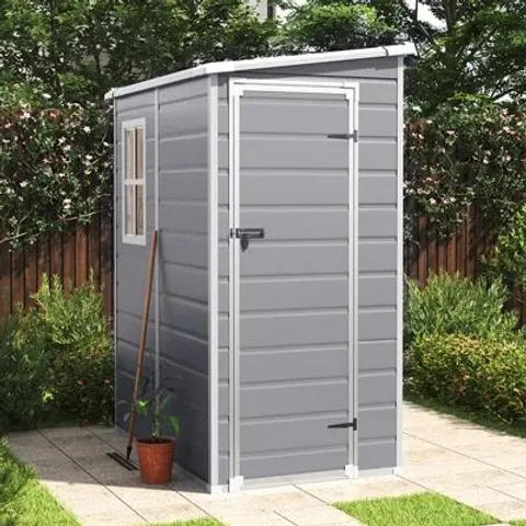 BOXED OUTDOOR GARDEN PLASTIC STORAGE SHED (2 BOXES)