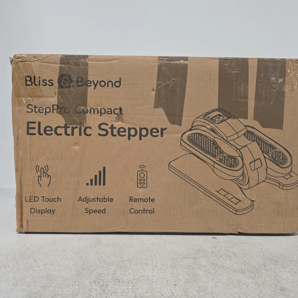 BOXED BLISS & BEYOND STEP PRO COMPACT ELECTRIC STEPPER