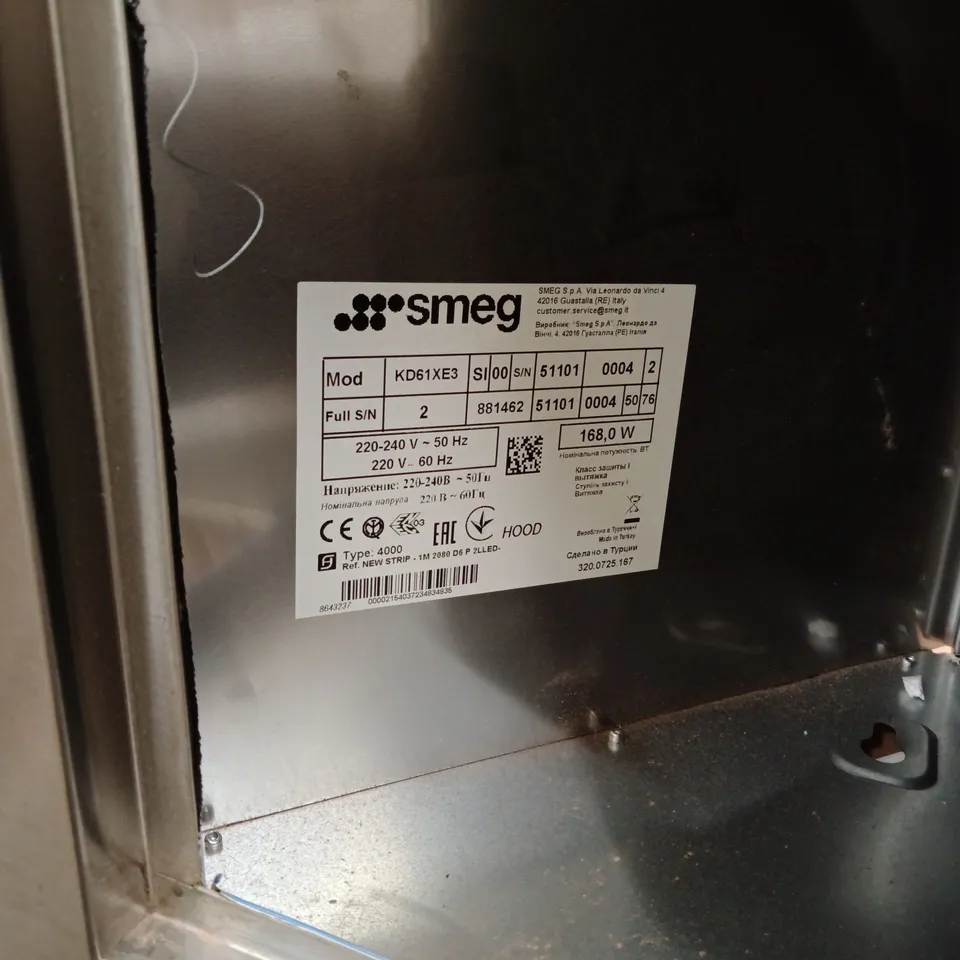 COMMERCIAL KITCHEN EXTRACTOR HOOD WITH TWIN FILTERS (KD61XE3) (STAINLESS STEEL) - UNBOXED