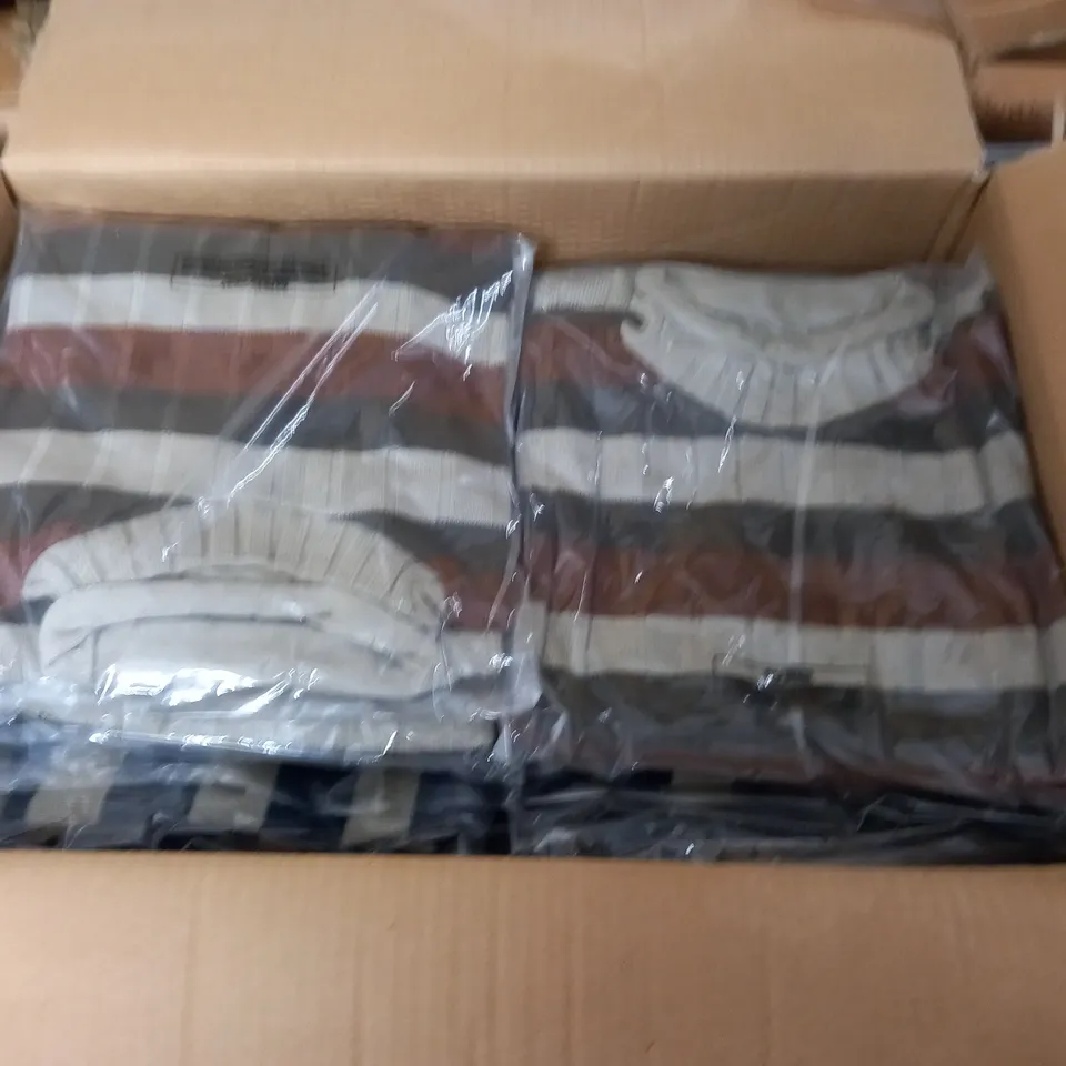 LOT OF APPROXIMATELY 45 ROLL NECK STRIPED JUMPERS - SIZE UNSPECIFIED