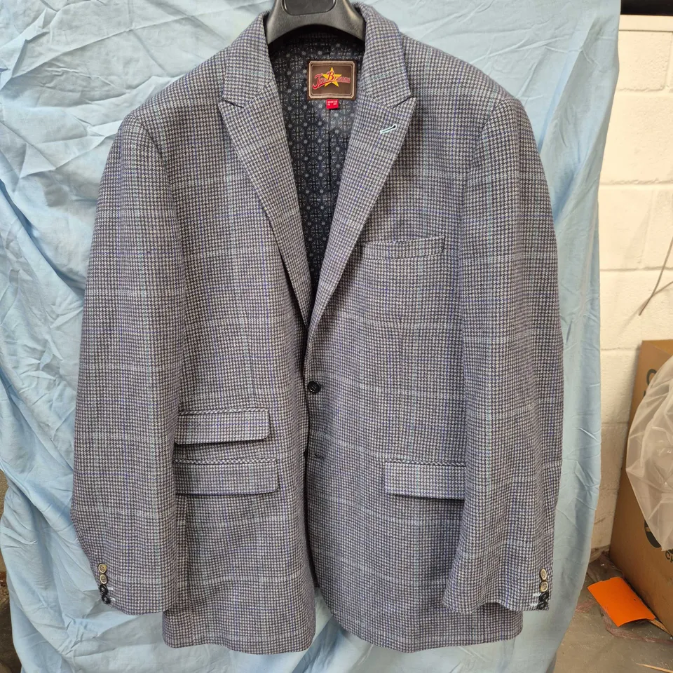 JOE BROWNS MEN'S NAVY BLUE MICRO-CHECK BLAZER, UK 48 (EU 122)