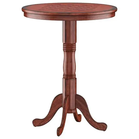BOXED WOODEN PUB PEDESTAL DINING TABLE WITH STABLE BASE AND SPACIOUS TABLETOP (2 BOXES)