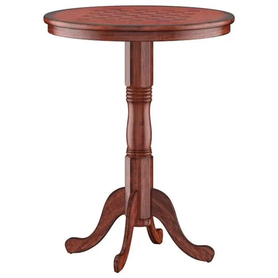 BOXED WOODEN PUB PEDESTAL DINING TABLE WITH STABLE BASE AND SPACIOUS TABLETOP (2 BOXES)