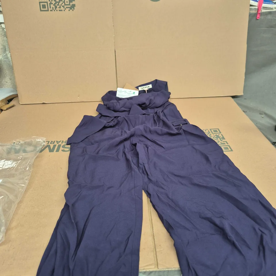 BODEN GWEN SLASH NECK JUMPSUIT – NAVY, UK 10P (US 6P)