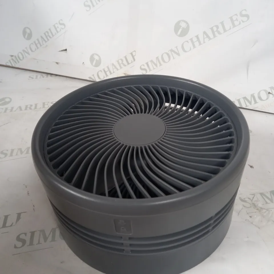 BELL & HOWELL RECHARGEABLE EXTENDABLE DESK & FLOOR FAN, GREY