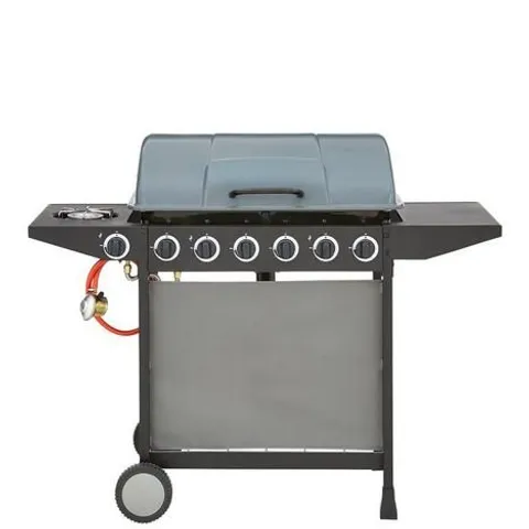 BOXED 6 BURNER GAS BBQ WITH SIDE BURNER (1 BOX)