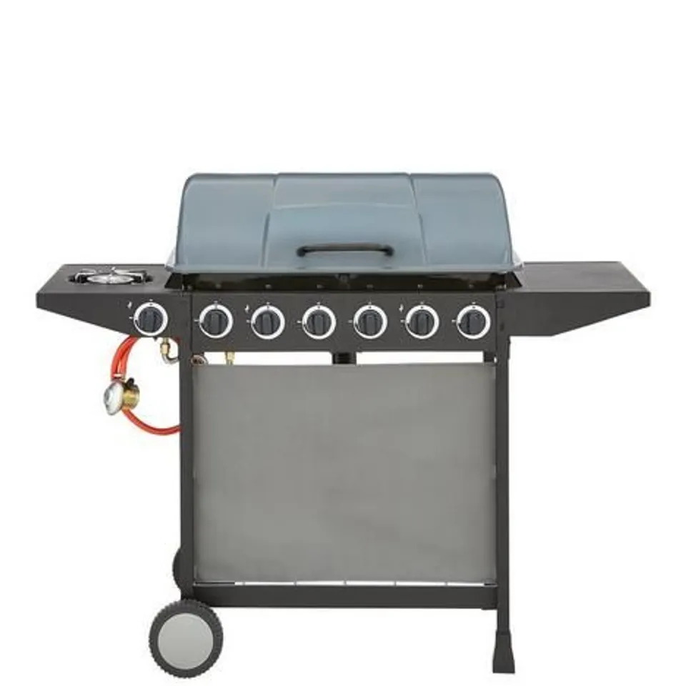 BOXED 6 BURNER GAS BBQ WITH SIDE BURNER (1 BOX) RRP £249.99