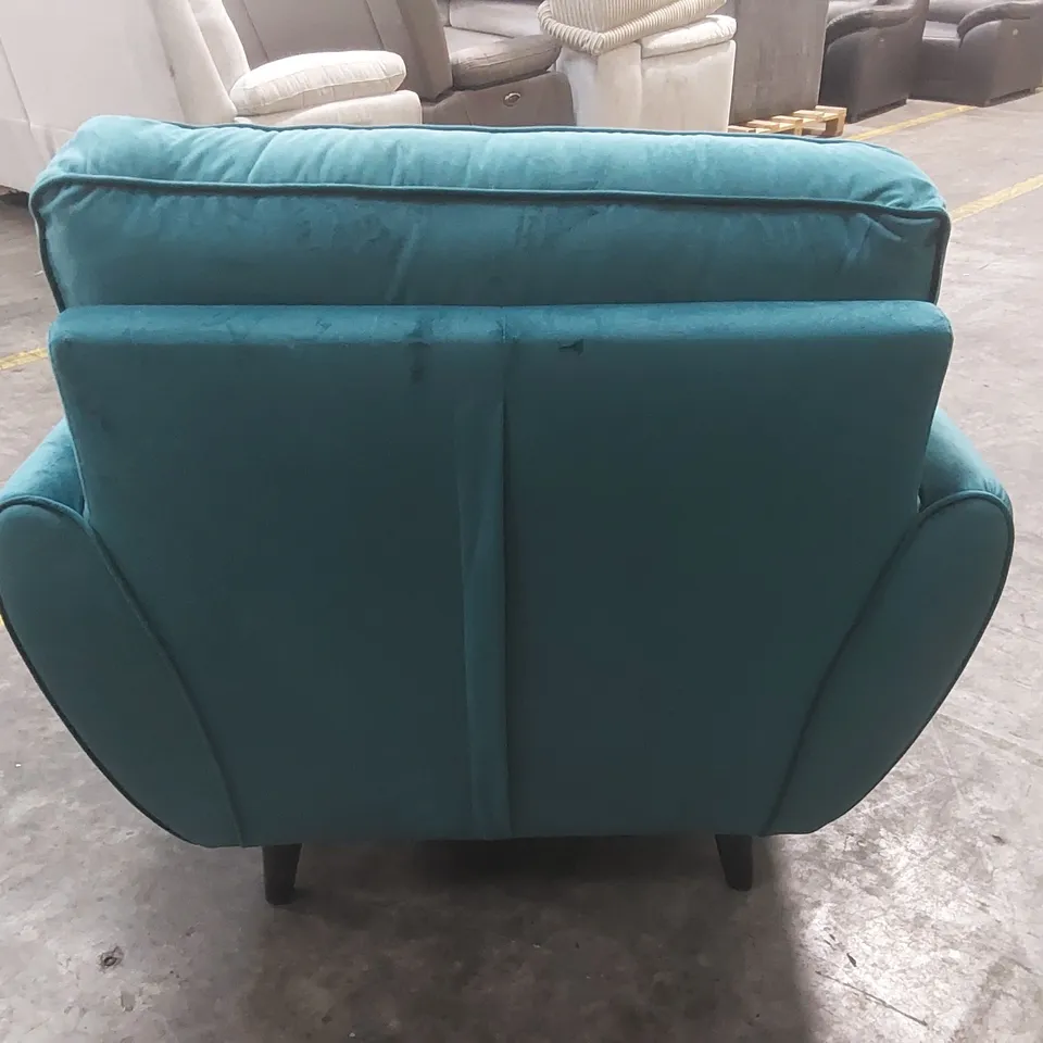 QUALITY DESIGNER ALBIGNANO VELVET UPHOLSTERED ARMCHAIR