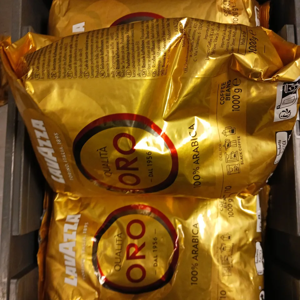 6 X SEALED LAVAZZA ORO ARABICA COFFEE BEANS - 6 X 1KG