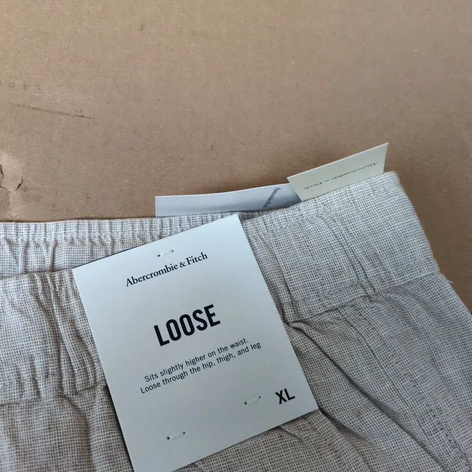 ABERCROMBIE & FITCH LOOSE LINEN TROUSERS – MEN’S, SIZE XL (US)