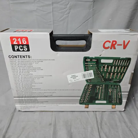 CR-V 216-PIECE SOCKET SET IN CARRY CASE