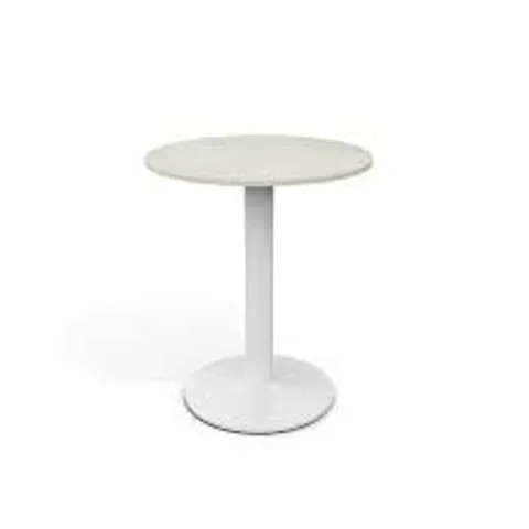 BOXED LIVINGANDHOME ROUND WHITE COFFEE TABLE (1 BOX)