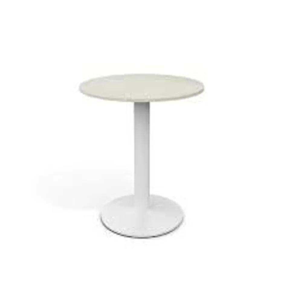 BOXED LIVINGANDHOME ROUND WHITE COFFEE TABLE (1 BOX)