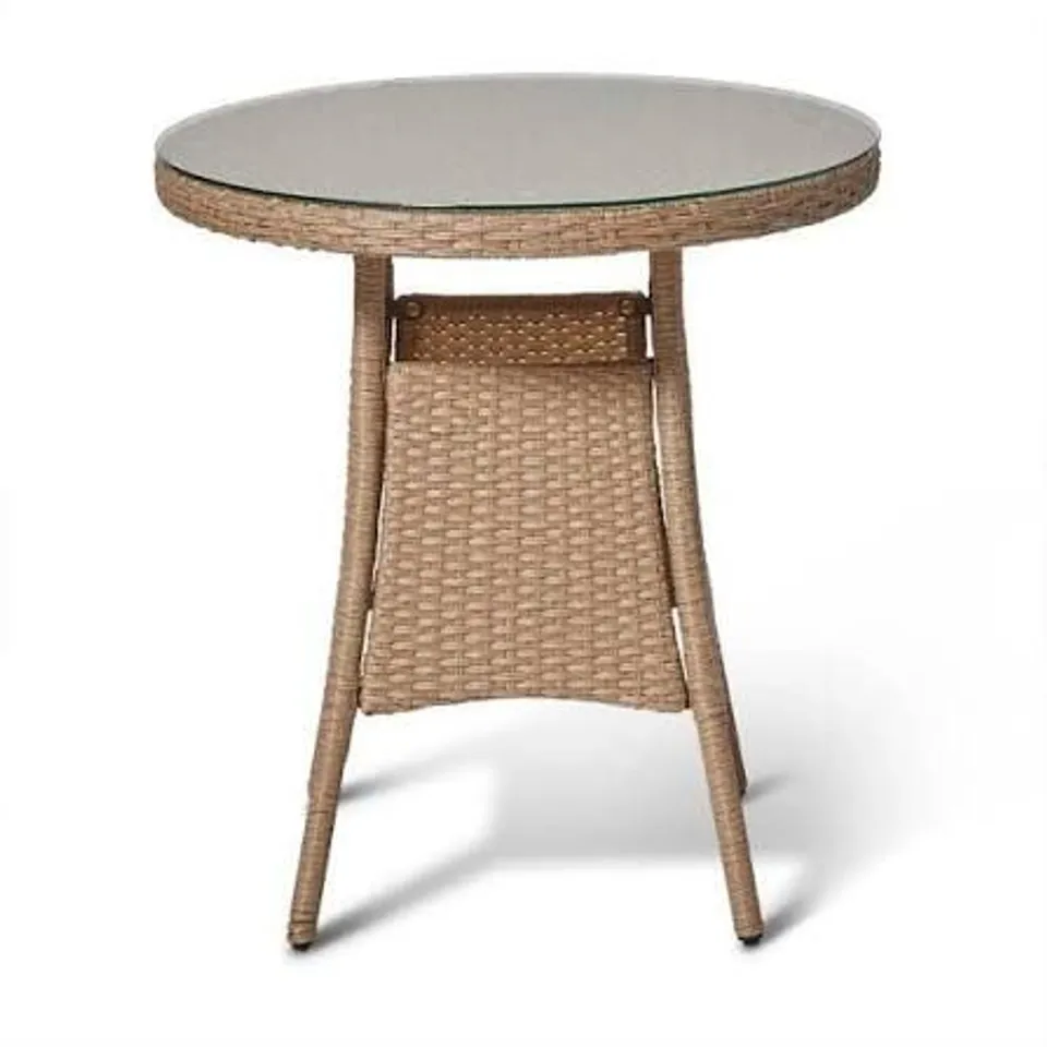 BOXED KEMBLE BISTRO OUTDOOR DINING TABLE – NATURAL BROWN