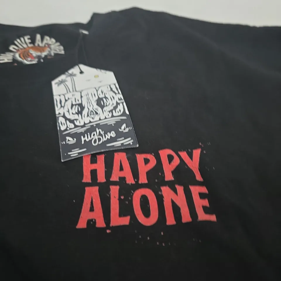 HIGH DIVE APPAREL BLACK T-SHIRT; XXL