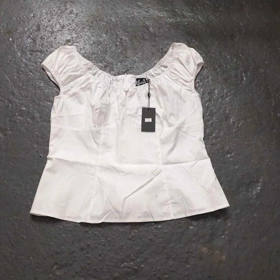 3 HELL BUNNY WHITE TOPS IN ASSORTED SIZES
