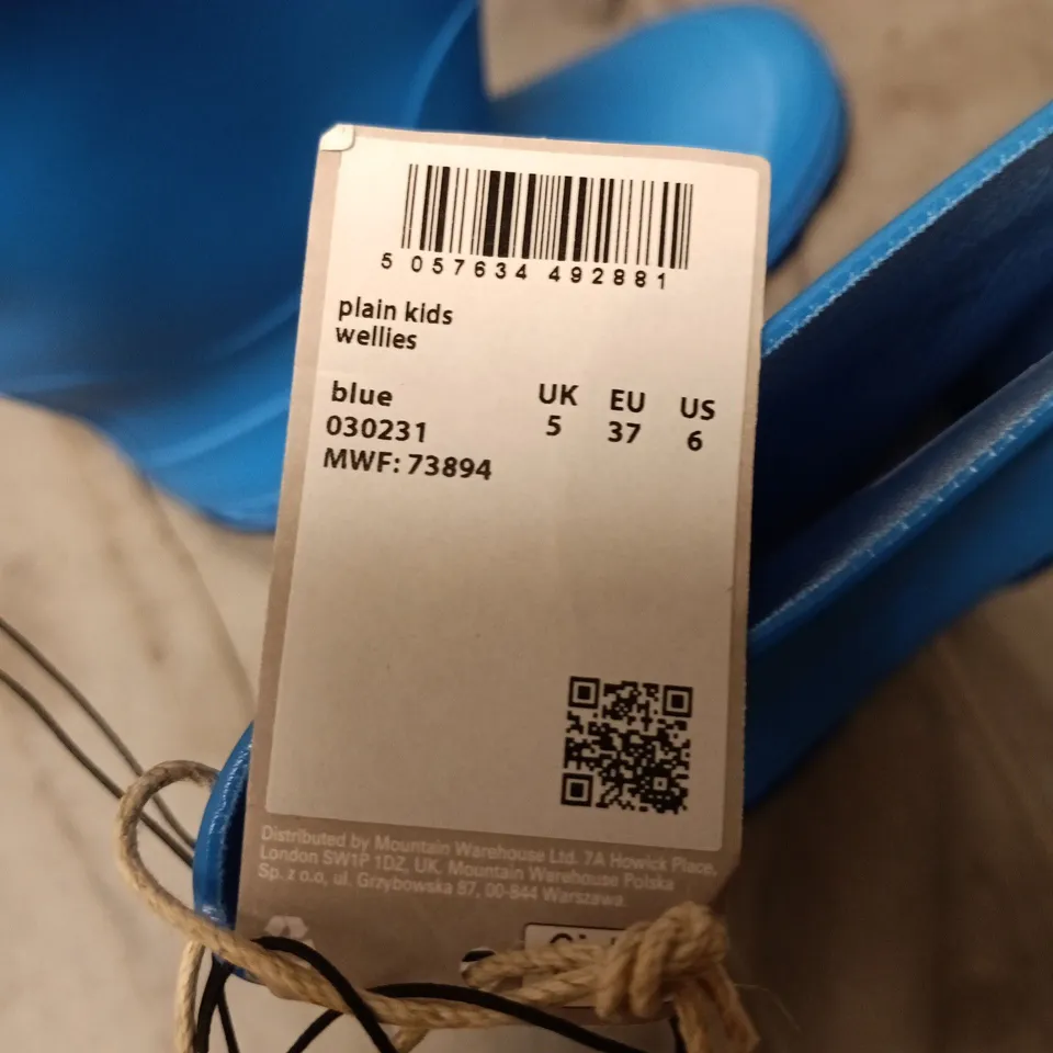 MOUNTAIN WAREHOUSE BLUE KIDS' WELLIES – UK 5