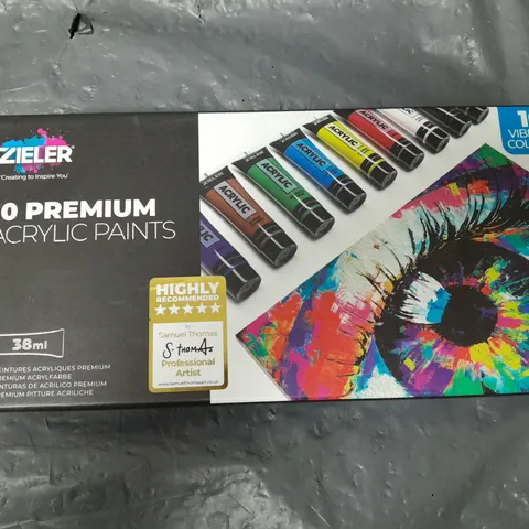 BOXED AND SEALED ZIELER 10 PERMIUM ACRYLIC PAINTS