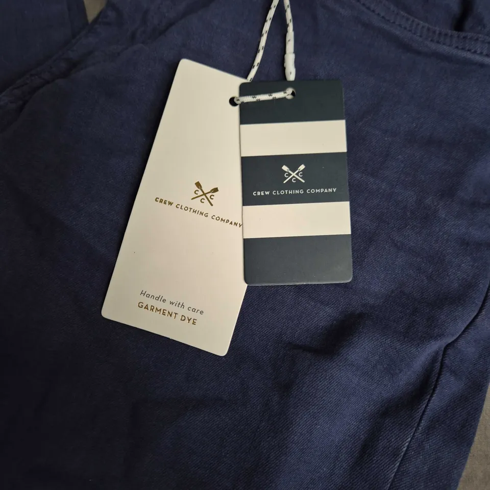 CREW CLOTHING COMPANY 5 POCKET OVERDYED TROUSER – PEACOAT, UK 34R