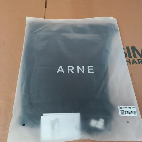 ARNE REGULAR FIT CHINO TROUSERS IN GREY – SIZE 34S