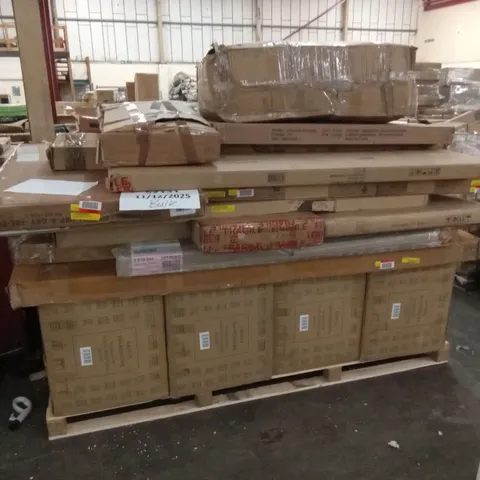 PALLET OF ASSORTED INCOMPLETE FURNITURE PARTS AND PIECES