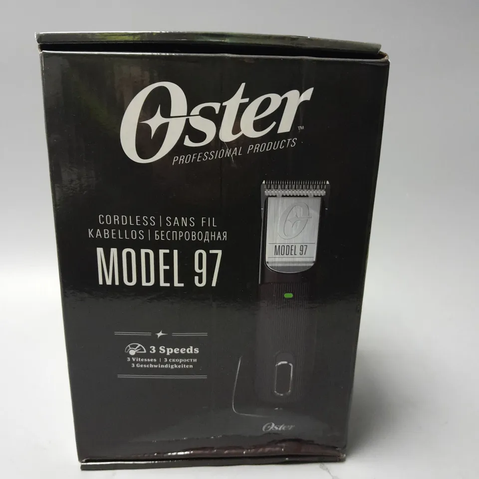 BOXED OSTER MODEL 97 CORDLESS HAIR CLIPPERS