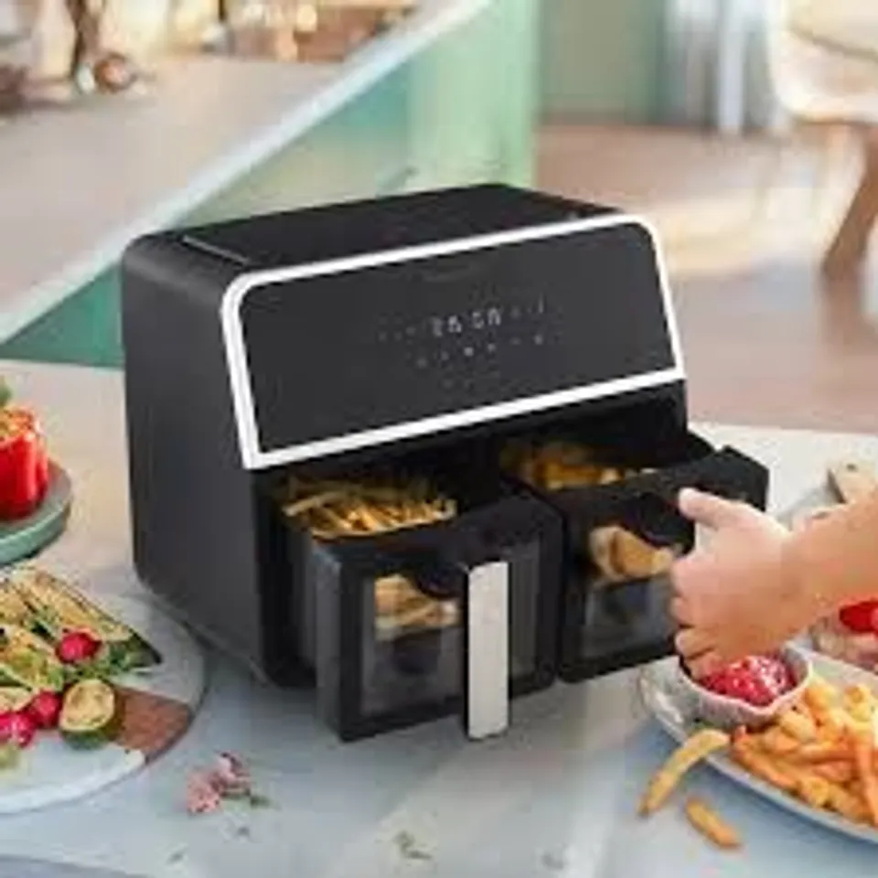 BOXED ATRAVESAR AKLS-AI-0343BL DOUBLE AIR FRYER