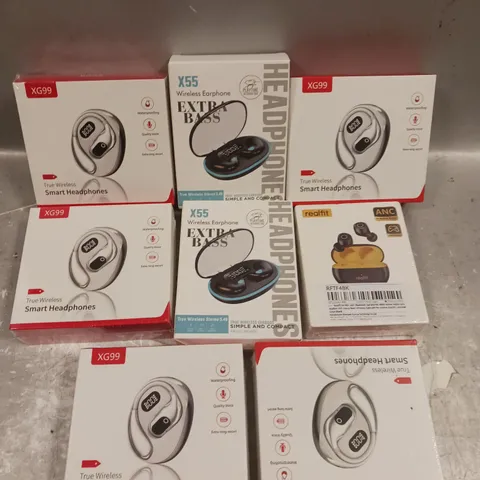 8 X ASSORTED BOXED WIRELESS EARPHONES 