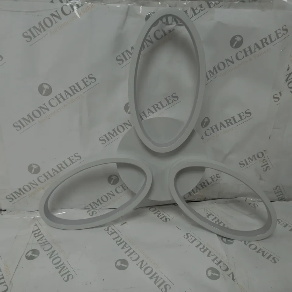 BOXED JOHN LEWIS OVALS 3 LIGHT INTEGRATED LED SEMI FLUSH  