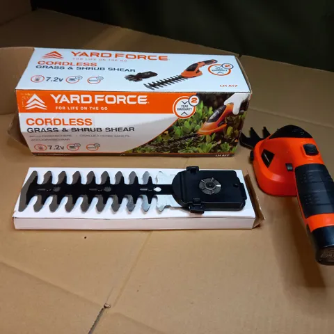 BOXED YARDFORCE CORDLESS GRASS/SHRUB SHEAR