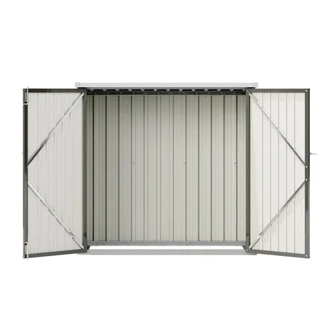 BOXED 4ft 6in W x 2ft 6in D METAL STORAGE SHED (1 BOX)